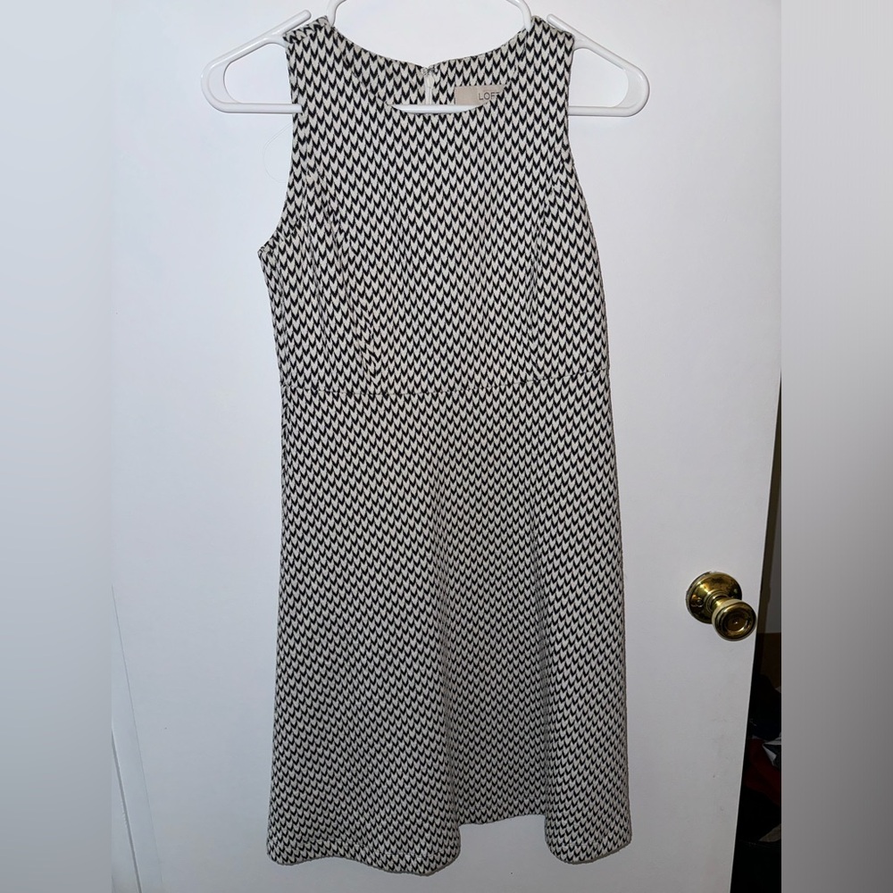 LOFT Black and White Dress 0p, 2p